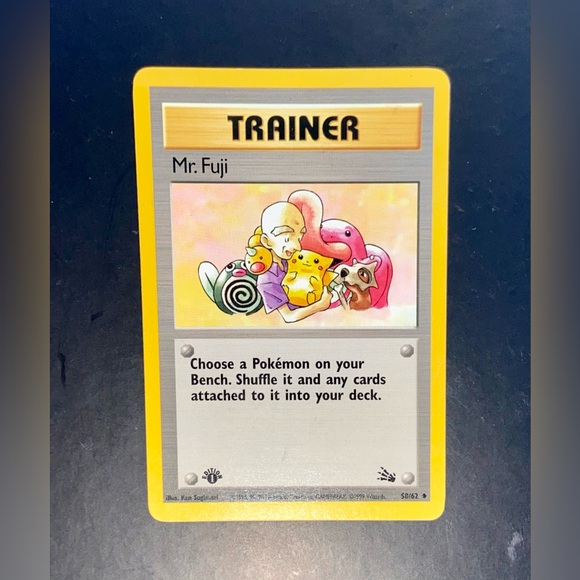 Mr. Fuji 1st Edition Pokemon Trainer 58/62 - Picture 1 of 2
